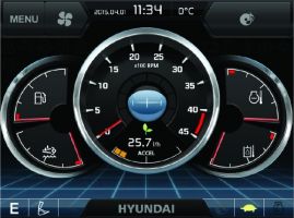 Hyundai HX145LCR - přehledný display